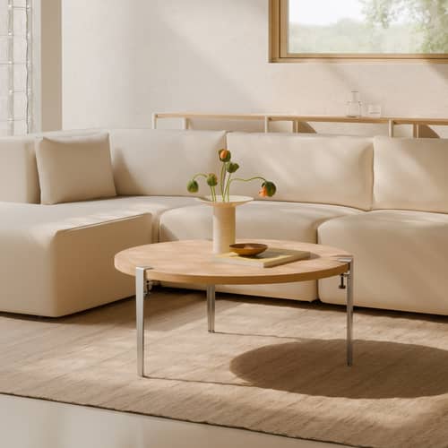Pied Core avec fixation étau / H 43 cm / Pour créer table basse ou banc - TIPTOE - Inox brossé - Acier inoxydable brossé