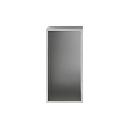Scaffale Mini Stacked legno grigio / Small rettangolare 33x16 cm / Con fondo - Muuto - Grigio - MDF tinto