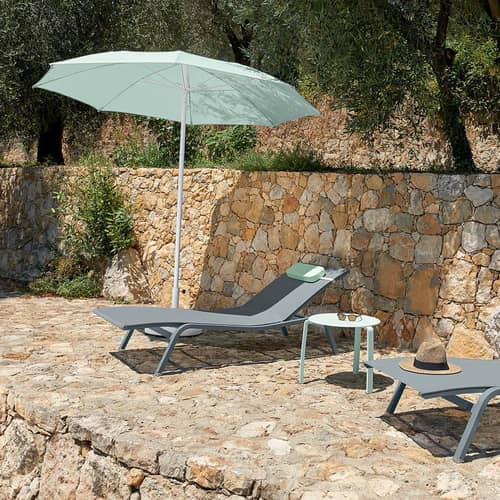 Table d\'appoint Alizé métal jaune / Ø 48 cm - Fermob - Miel texturé - Aluminium peint