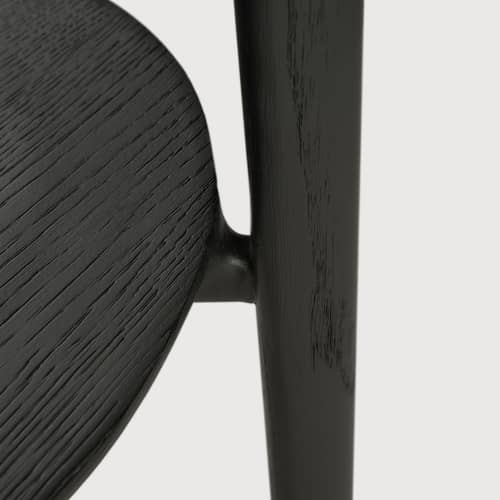 Table d\'appoint Bok bois noir / Ø 43 x H 50 cm - Ethnicraft - Chêne noir - Chêne massif teinté