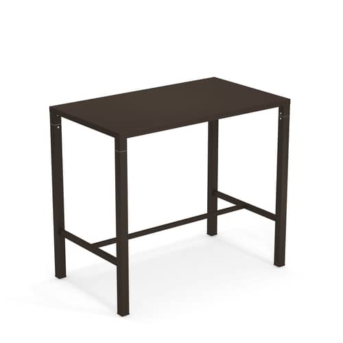 Table haute Nova marron métal / 120 x 70 cm x H 105 cm - Emu - Bronze - Acier verni