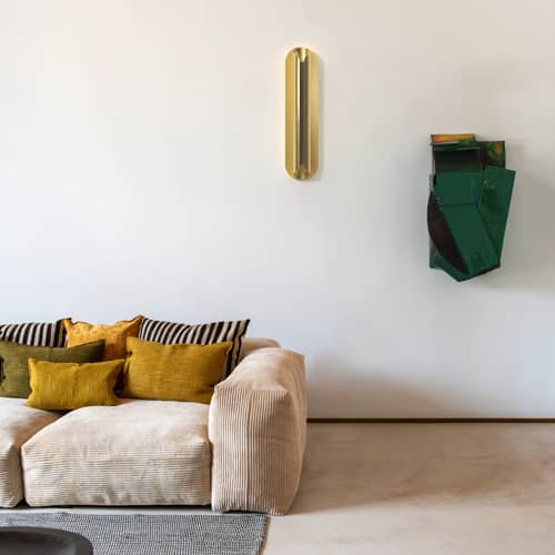 Wandleuchte Rosalie Large metall gold / LED - H 60 x B 15 cm - DCW éditions - Gold - eloxiertes Aluminium
