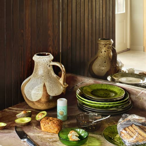 Set de 2 assiettes The emeralds céramique / Ø 27 cm - HK LIVING - Vert - Grès