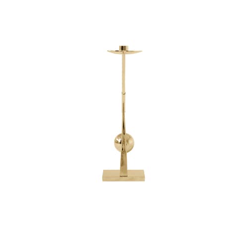 Bougeoir Interconnect or métal / L 70 x H 41,5 cm / Seconde vie - Audo Copenhagen - Laiton poli - Laiton massif poli