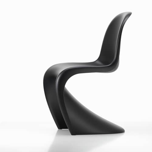 Panton Chair Chair plastic material black / By Verner Panton, 1959 -  Polypropylene - Vitra - Black - Tinted polypropylene