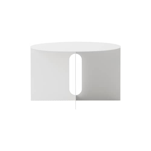Androgyne Coffee table metal white / Ø 63 x H 38 cm - Audo Copenhagen - Table / Ivory - Epoxy steel