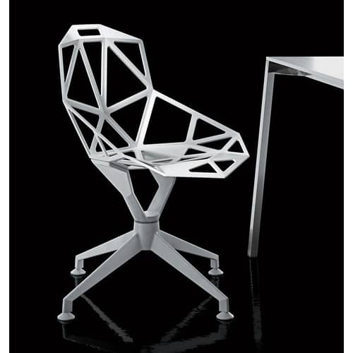 Fauteuil pivotant Chair One 4Star métal noir - Magis - Noir - Fonte d\'aluminium vernie