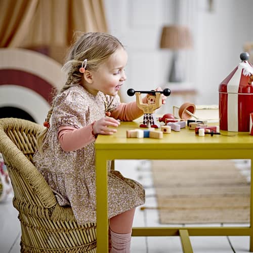 Jouet enfant Rossaio bois multicolore / 4 figurines à construire en bois FSC - Bloomingville - Multicolore - Bois de Lotus, Hêtre