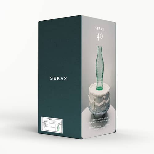 Karaffe Fish & Fish 40 Years glas grün / 85 cl - Serax - Karaffe / Grün transparent - Glas