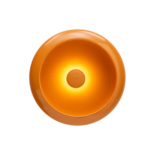 Applique d\'extérieur Oloha Medium / Lampe sans fil - Ø 30 cm - Fatboy - Orange lumineux - ABS, Aluminium thermolaqué, Silicone