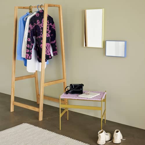 Miroir mural Shine Medium métal jaune / 32 x 55 cm / Seconde vie - HÜBSCH - 32 x 55 cm / Jaune - Fer, Verre