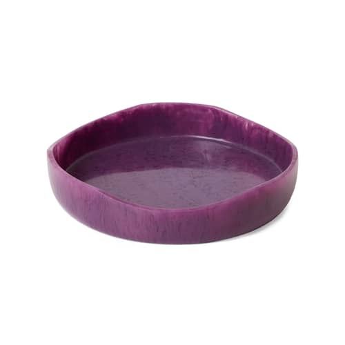 Plat de service  plastique violet / Ø 26,5 cm - HK LIVING - Prune - Résine