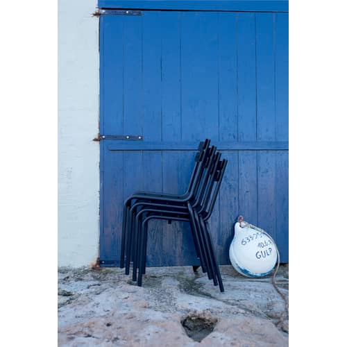 Luxembourg Stacking chair metal blue - Fermob - Ocean Blue - Lacquered aluminium