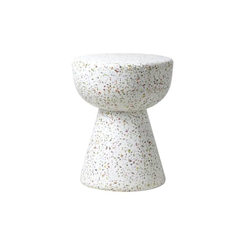 Table d\'appoint Terrazzo multicolore / Ø 35 x H 44 cm - Béton - HK LIVING - Multicolore - Béton
