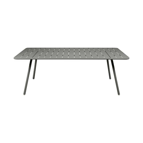 Table rectangulaire Luxembourg métal vert / 207 x 100 cm - 8 à 10 personnes - Fermob - Romarin - Aluminium laqué