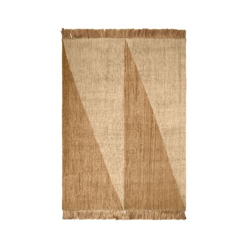 Teppich Studie faser beige / 170 x 240 cm - Handgewebte Jute - Ferm Living - 170 x 240 cm / Natur - Jute