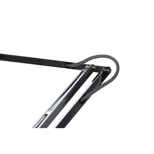 Tischleuchte Original 1227 metall / Neuauflage 1930\' - Anglepoise - Verchromt / Kabel Schwarz-Weiß - Aluminium