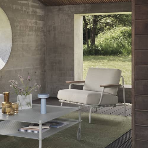 Vase Ridge verre blanc / L 20 x H 16,5 cm - Muuto - Blanc dépoli - Verre dépoli soufflé bouche