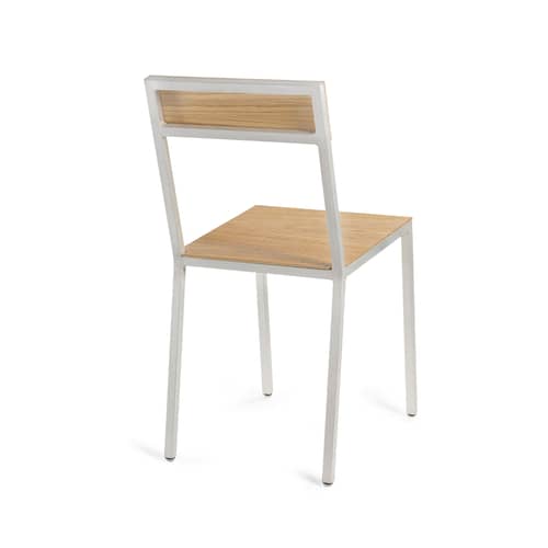 Chaise Alu Wood bois multicolore / Aluminium & chêne / Modèle d\'expo - valerie objects - Aluminium / Chêne - Aluminium, Chêne