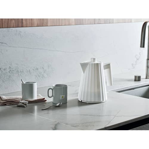 Bollitore elettrico Plissé materiale plastico bianco / 1 L - Alessi - Bianco - Resina termoplastica