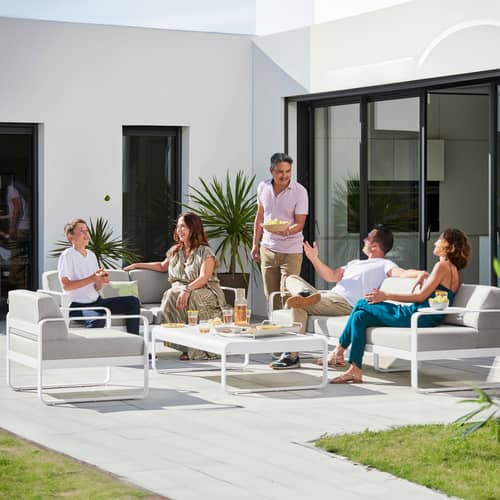 Divano da giardino a posti Bellevie di Fermob marrone Made