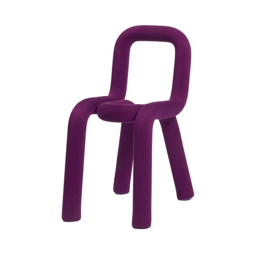Chaise rembourrée Bold tissu violet - Moustache - Violet - Acier, Mousse, Tissu