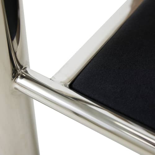 Fauteuil rembourré Chrome tissu vert - HK LIVING - Menthe (toile) / Chromé - Acier, Coton, Mousse