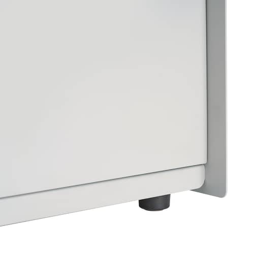 Servierwagen auf Rollen Folded Low metall grau / 1 Tür – H 61,5 cm - Muuto - Hellgrau - Stahl
