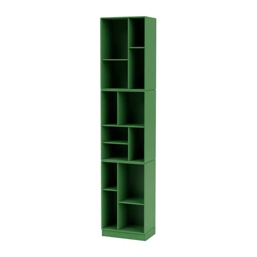 Libreria Loom legno verde / L 46,8 x P 30 x H 215,8 cm - MONTANA - Prezzemolo 152 - MDF laccato