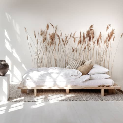Lit double Japan / Pour matelas 160 x 200 cm - KARUP DESIGN - Pin clair - Pin massif certifié FSC