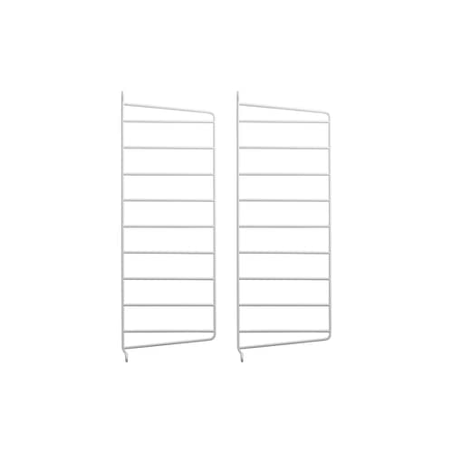 Montante murale  metallo bianco / Set di 2 - H 50 x P 20 cm - String Furniture - Bianco - Acciaio