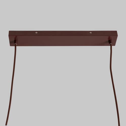 Pendelleuchte Copenhagen metall rot / B 97 cm - Mobile Arme - It\'s about Romi - Bordeaux - lackiertes Eisen, Opalglas