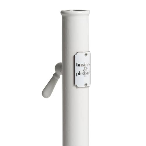 Pied de parasol The Classic métal blanc / 16 Kg - Pour mât de 2,5 à 3,8 cm / Seconde vie - BUSINESS & PLEASURE - Blanc Antique - Acier carbone