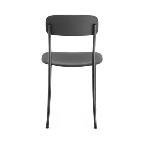 Sedia Savoia materiale plastico grigio - Kartell - Grigio antracite - alluminio verniciato, Tecnopolimero