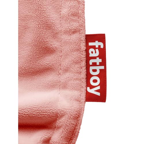 Sitzkissen Original Slim Teddy textil rosa / Ultra-weicher, flauschiger Stoff 155 x 120 cm - Fatboy - Cheeky rosa -  Micro-billes EPS, Plüschstoff