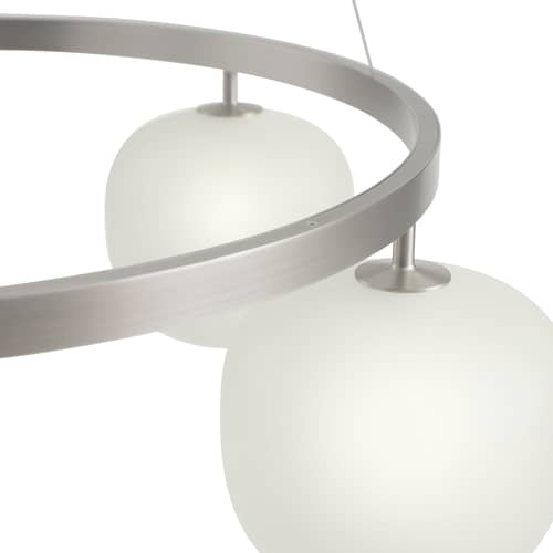Suspension Rime Chandelier/ Lustre - Ø 80 cm - Muuto - Aluminium - Aluminium, Verre soufflé bouche