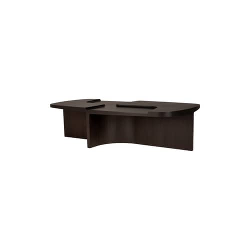 Table basse Brutalist bois marron / 143 x 75 x H 37 cm - Ethnicraft - Acajou brun rose - Acajou massif teinté