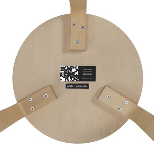 Tabouret empilable 60 / 3 pieds - Artek + Marimekko, édition limitée 90e anniversaire - ARTEK - Motif Seireeni / Bouleau - Contreplaqué de bouleau, Lamellé-collé de bouleau