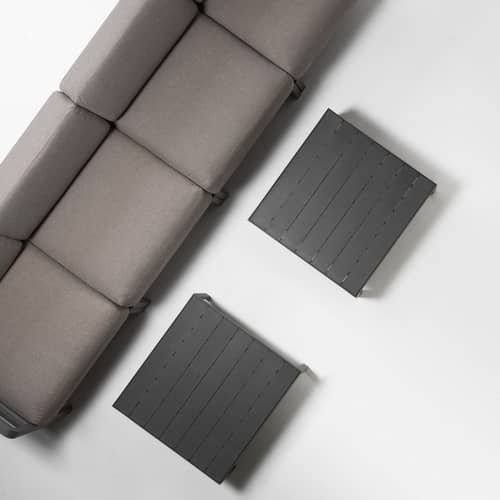 Tavolino Maximo corian grigio / 80 x 80 x H 25,5 cm - NARDI - Grigio basalto - Resina in fibra di vetro