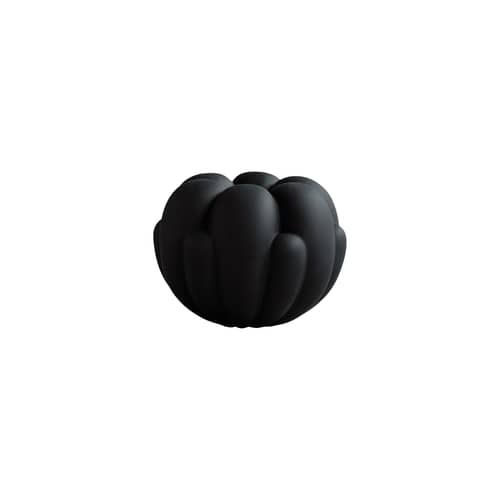Bloom Petit Vase ceramic black / Ø 22.5 x H 18 cm - 101 COPENHAGEN - Black & White - Ceramic, Fibre-reinforced concrete