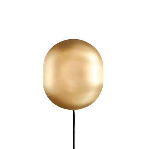 Wandleuchte mit Stromkabel Clam metall gold / B 22 x H 26 cm - 101 COPENHAGEN - Messing - Messingbeschichtetes Metall