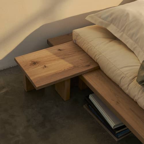 Zubehör  holz natur / Nachttisch für Bett Japan - KARUP - Geölte Eiche natur (602) - geölte Eiche, Kiefer, massiv