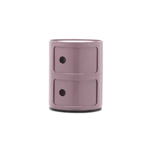 Ablage Componibili plastikmaterial violett / 2 Schubladen - H 40 cm - Anna Castelli Ferrieri, 1968 - Kartell - Mauve - ABS