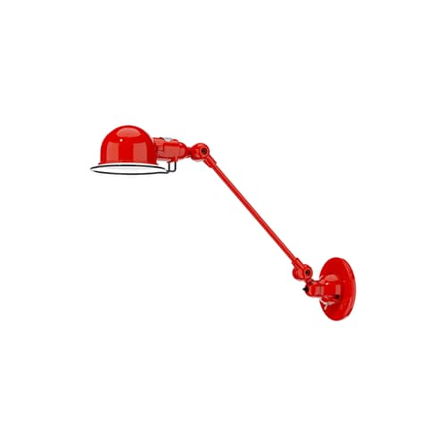 Applique Signal SI301 métal rouge / Design 1950 - Orientable + interrupteur intégré - Jieldé - Rouge - Acier, Fonte d\'aluminium