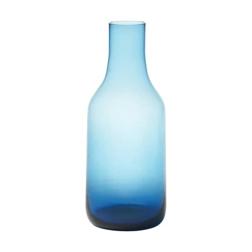 Caraffa Bottiglia vetro blu / H 27 cm - Bitossi Home - Blu - vetro soffiato