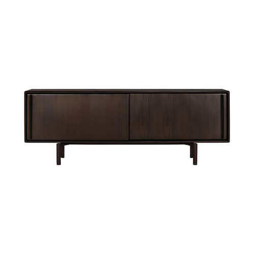 Buffet Flow bois marron / L 224 x H 82 cm - 2 portes coulissantes - Ethnicraft - L 224 cm - Acajou massif