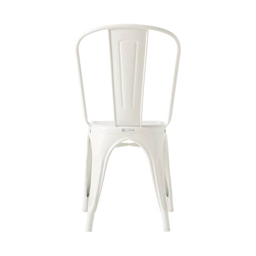 Chaise empilable A Indoor métal blanc / Acier - Pour l\'intérieur / Réédition 1935 - Tolix - Blanc pur - Acier
