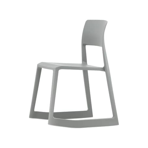 Chaise empilable Tip Ton RE / Plastique recyclé - Inclinable & ergonomique - Vitra - Gris - Polypropylène recyclé