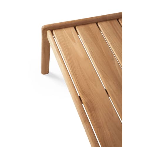 Jack Outdoor Coffee table natural wood / 120 x 65 cm - Teak - Ethnicraft - 120 x 65 cm / Teak - Solid teak