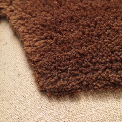 Coussin Lay tissu marron beige / 60 x 40 cm - Ferm Living - Sucre roux / Sable -  Duvet, Coton, Laine, Plume